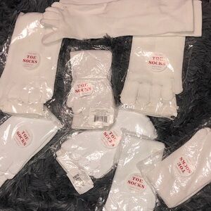 White Toe Socks